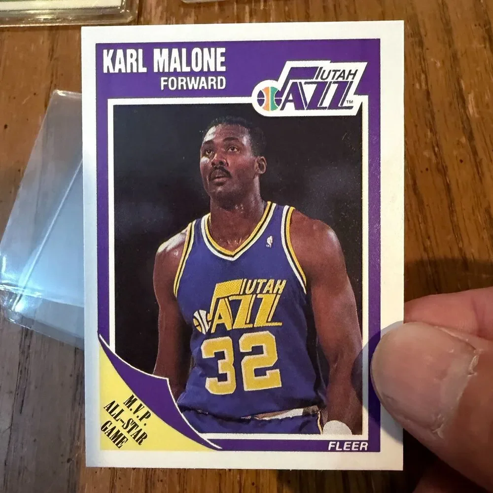 1989-90 Fleer NBA Basketball Card Lot Karl Malone Wilkins Kevin Johnson HOF